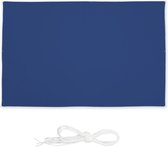 Relaxdays Schaduwdoek rechthoek - zonweringdoek - scheurvast - met ogen - spanzeil - blauw - 2 x 3 m