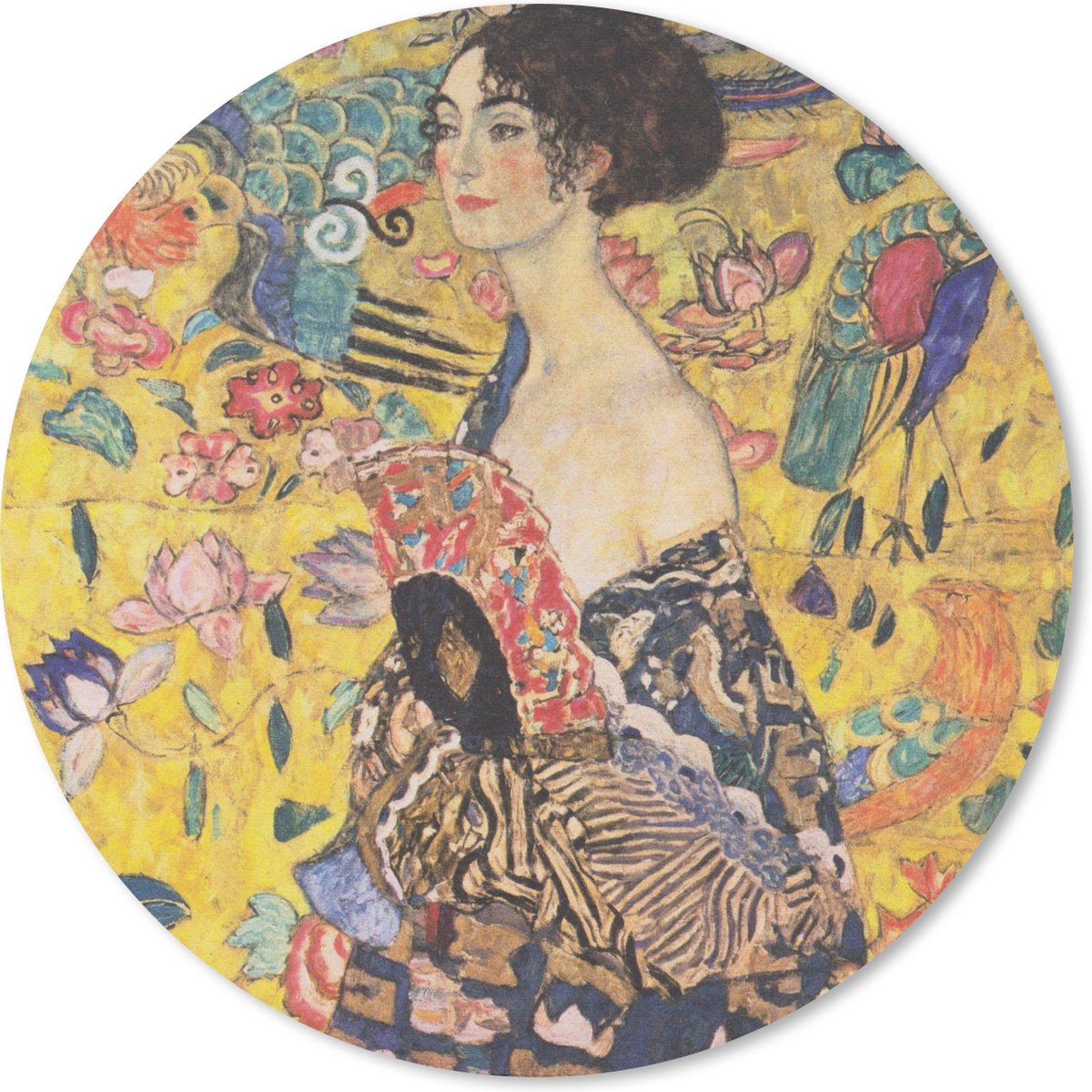 Muismat rond 30x30 cm - Mousepad Judith II - schilderij van Gustav Klimt - Ronde muismatten