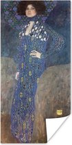 Poster Portret van Emilie Flöge - schilderij van Gustav Klimt - 60x120 cm