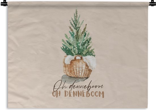 Tapisserie - Tissu mural - Noël - Citations - Oh denneboom oh denneboom - Dictons - 120x90 cm - Tapisserie