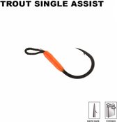 Sakura Trout Single Assist Hook - Black Nickel - Maat : Haak 1 (6 pcs)