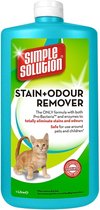 Simple solution stain & odour vlekverwijderaar kat navulling - 1 ltr - 1 stuks