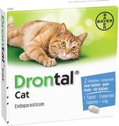 Bayer drontal ontworming kat - 2 tabletten - 1 stuks