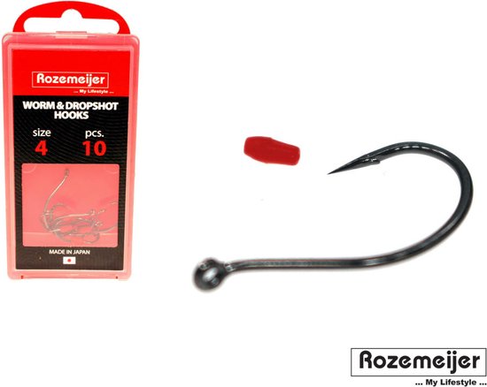 Rozemeijer Worm & Dropshot Hooks Zwart / #6 — afbeelding 3