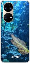 6F hoesje - geschikt voor Huawei P50 -  Transparant TPU Case - Coral Reef #ffffff