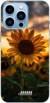 6F hoesje - geschikt voor iPhone 13 Pro Max - Transparant TPU Case - Sunset Sunflower #ffffff
