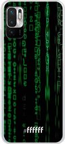 6F hoesje - geschikt voor Xiaomi Redmi Note 10 5G -  Transparant TPU Case - Hacking The Matrix #ffffff