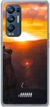 6F hoesje - geschikt voor OPPO Find X3 Neo -  Transparant TPU Case - Rock Formation Sunset #ffffff