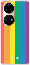 6F hoesje - geschikt voor Huawei P50 Pro -  Transparant TPU Case - #LGBT #ffffff