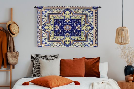 Tapisserie - Tapisserie - Tapis Persan - Tapis - Motifs - Blauw - 150x100 cm - Tapisserie