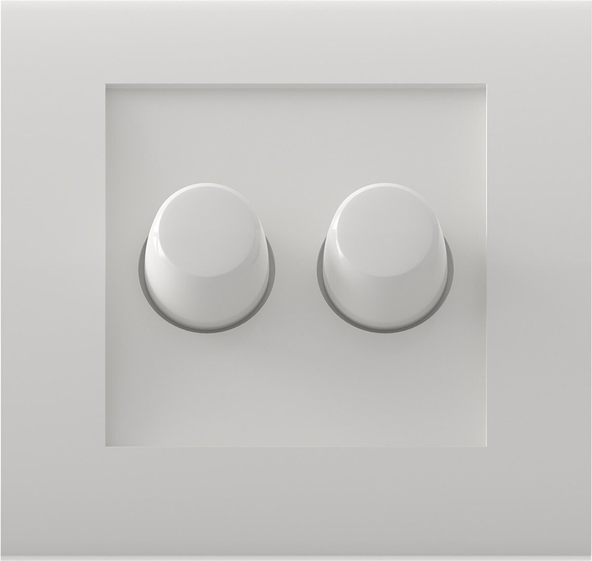 CALEX - Afdekplaat LED DUO Dimmer - Dubbel Knop - Wit