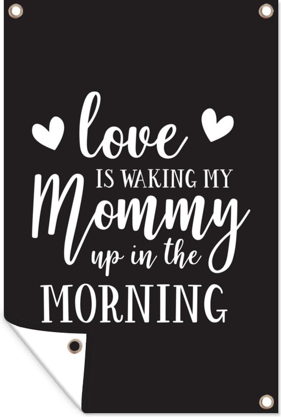 Citation De La Fete Des Meres L Amour Reveille Ma Maman Le Matin Sur Fond Noir Bol Com