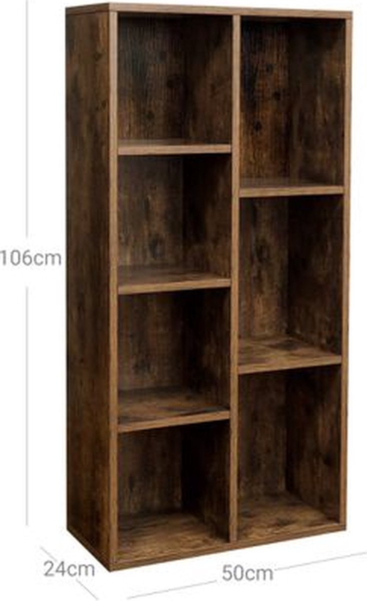 COSTWAY Boekenkast met 10 vakken, staand rek met 3 niveaus, kubusrek, kantoorplank, opbergrek voor woonkamer, slaapkamer, werkkamer, kantoor, 140 x 24 x 104 cm (wit