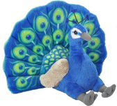 Peluche Wild Republic Peacock 30 Cm Peluche Blauw