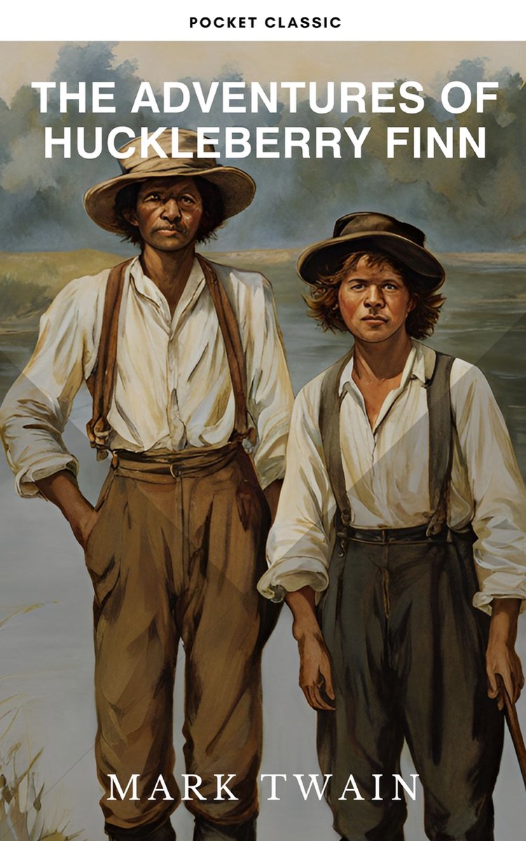 Omslag van The Adventures of Huckleberry Finn