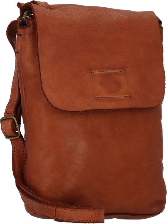 HAROLD'S Cuir Sac à épaule bandoulière Sac téléphone portable Submarine Smartphonebag Cognac Brun