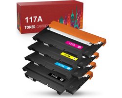 weCare Set 4x huismerk toner geschikt voor HP 117A W2070A / W2071A / W2072A / W2073A voor HP Color Laser 150 150a 150nw MFP 178 178nw 178nwg 179 179fnw…