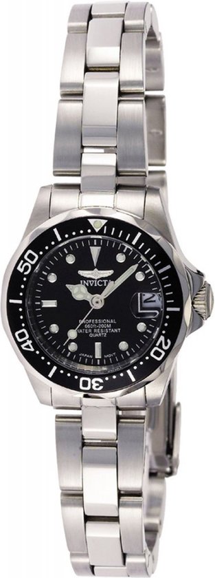 Invicta Pro Diver, Reloj de cuarzo para ujer de acero inoxidable, 30