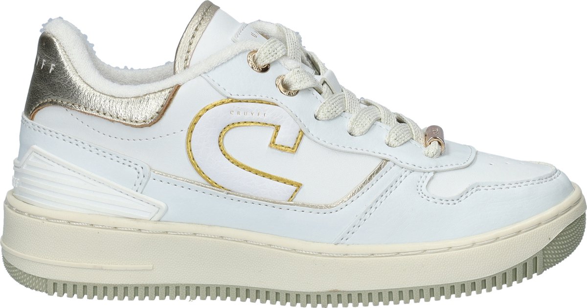 CRUYFF JUNIOR Campo Low Sneakers Meisjes - Leren Sneaker - Wit - Maat 38