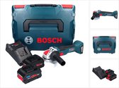Bosch GWX 18V-10 Professionele accu haakse slijper 18 V 125 mm X-LOCK Brushless + 2x ProCORE accu 5,5 Ah + lader + L-Boxx