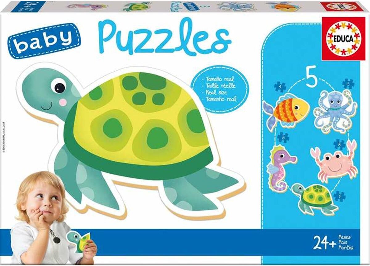 Puzzle 3-5 Morskie stworzenia - Puzzel 3-5 Zeedieren