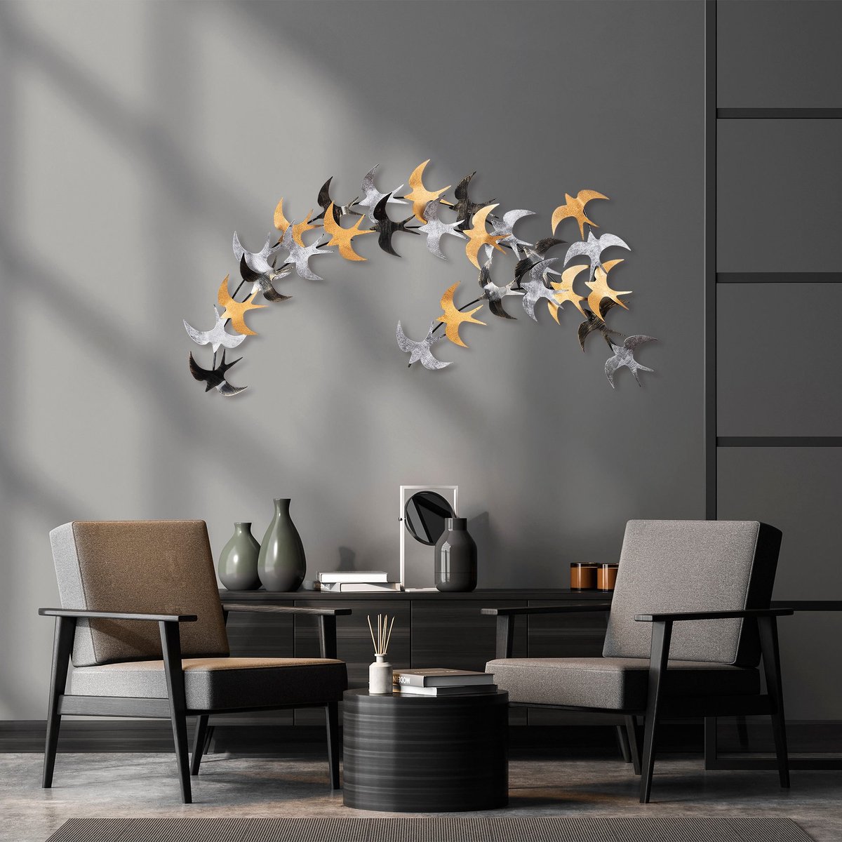 Tanelorn Decoratieve metalen wandaccessoire | 100% METAAL | 137 x 62 cm - Asir Group - Summer Sale - Multicolor - Metaal - Summer Sale -