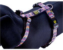MAX & MOLLY Vintage Pink Harnas / Hondentuigje - Polyester - L - Halsomvang: 46 - 77 cm - Borstomtrek: 71 - 98 cm (GELIEVE ALVORENS BESTELLEN OPMETEN)