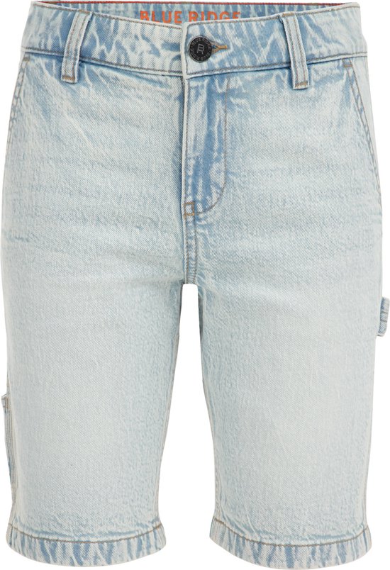 WE Fashion Jongens regular fit denim short met stretch