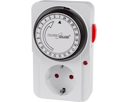 GreenBlue - Tijdschakelaar - Timer Schakelaar - Type F - Mechanische tijdschakelklok - 48 programma's, max. belasting 16A, IP20, GB360 F