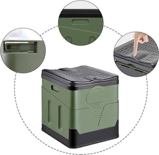 COSTWAY 20L 12L Campingtoilet met afneembare vuilwatertank COSTWAY 20L 12L Campingtoilet met afneembare vuilwatertank
