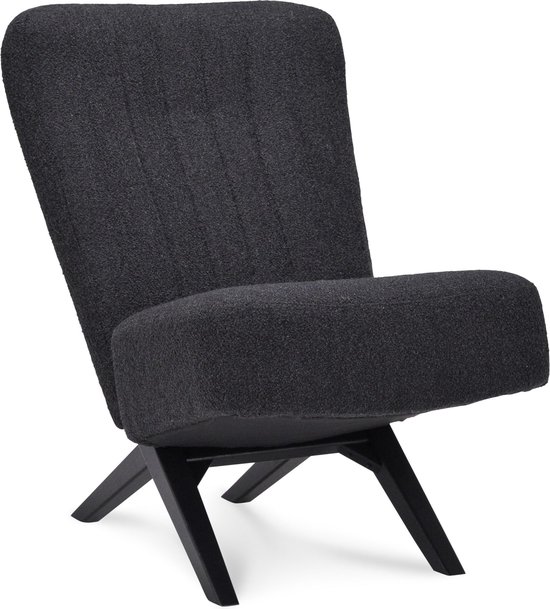 Fauteuil Dave Stof Alpine Onyx 169 Poot Black