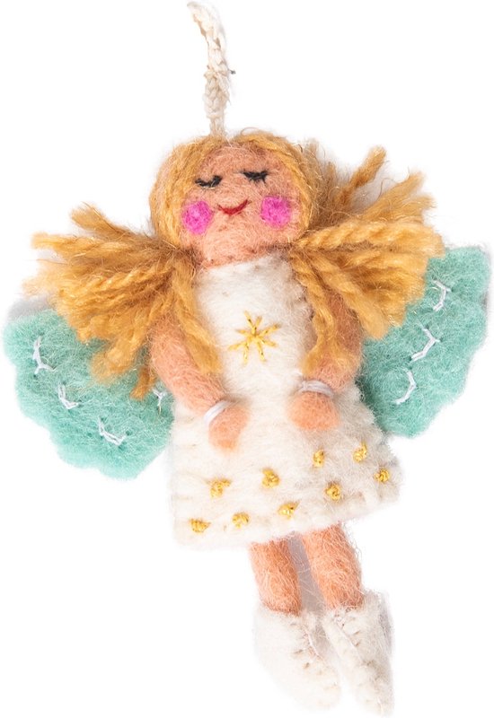 Return to Sender | Beschermengel Angel of the world wit - Sleutelhanger - amulet - geluksbrenger