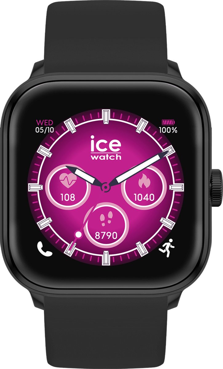 Ice Watch ICE smart 2.0 - Black - 1.7 AMOLED 023066 Horloge - Siliconen - Zwart - Ø 36 mm