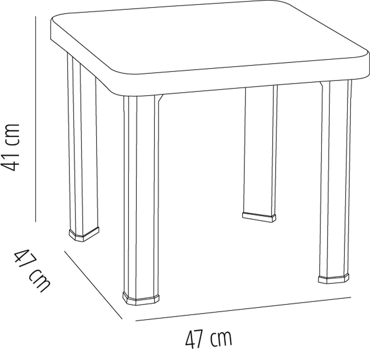 Equivera Bijzettafel Buiten - Bijzettafel Tuin - Salontafel Buiten - Salontafel Tuin - Koffietafel Buiten - Voor Binnen en Buiten - Must Have Voor Jouw Tuin! Wit