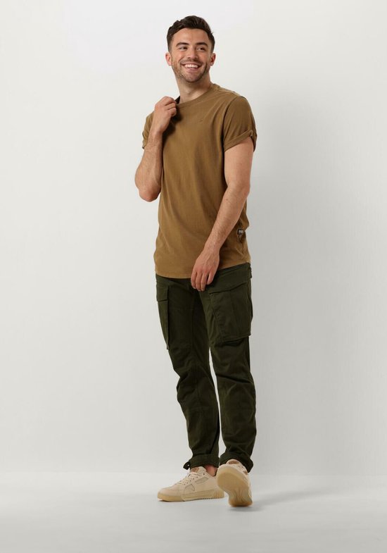 G-Star Raw Lash R T S/s Polo's & T-shirts Heren - Polo shirt - Camel - Maat XXL