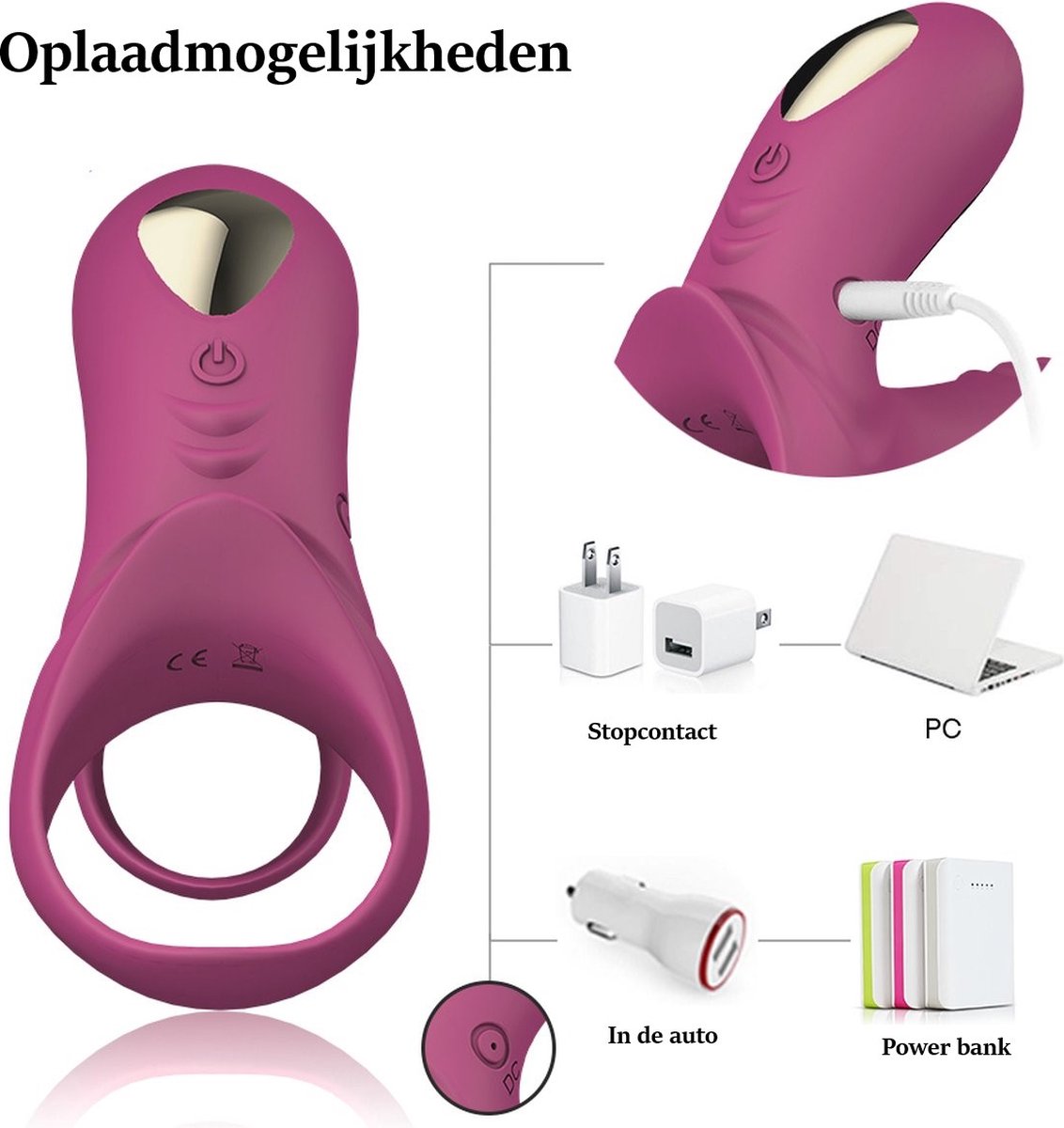 Goedkoopste Darenci Penis Ring - Vibrator - Cock Ring - Mannen & Vrouwen - G-spot stimulator - Elektrisch - Oplaadbaar - Penis Stimulator - Remote control - Roze