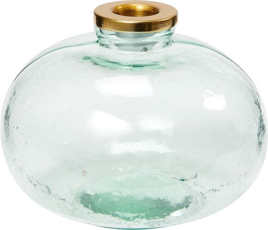 Return to Sender | Vaas/ Kandelaar H: 23 cm recycled glas Happy Booby