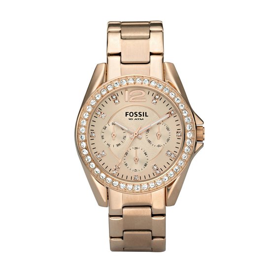 Fossil Riley ES2811 Dameshorloge 38 mm Rosekleurig bol