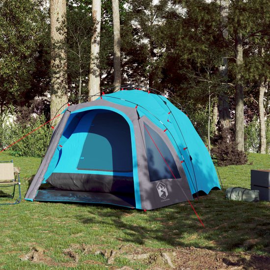 vidaXL - Koepeltent - 3-persoons - snelontgrendeling - blauw van Vidaxl — afbeelding 2