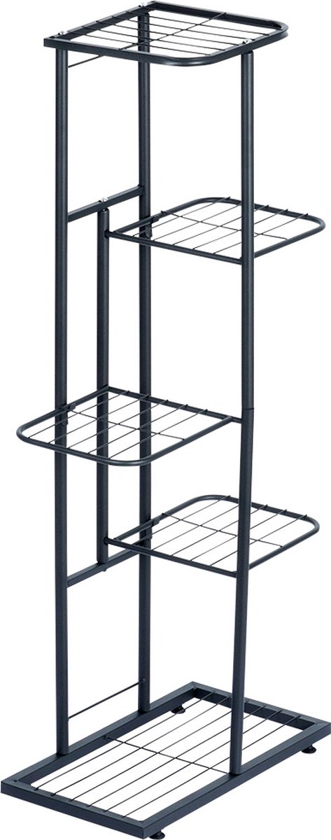 Plantenstandaard Metaal Zwart 5-Niveaus 96 cm - Plantenrek voor Bloempotten