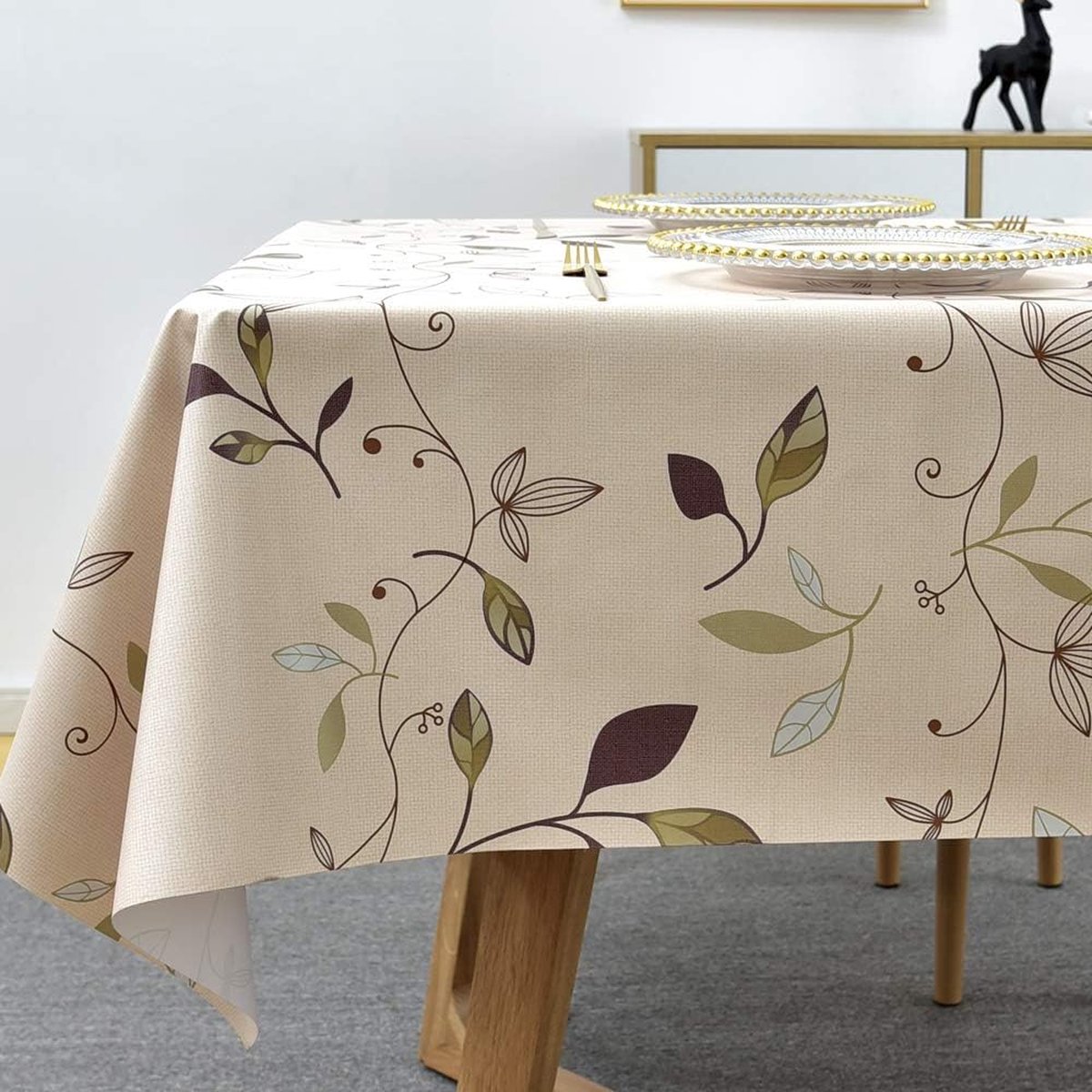 Tafelzeil met ginkgo motieven - Tuin tafelkleden
