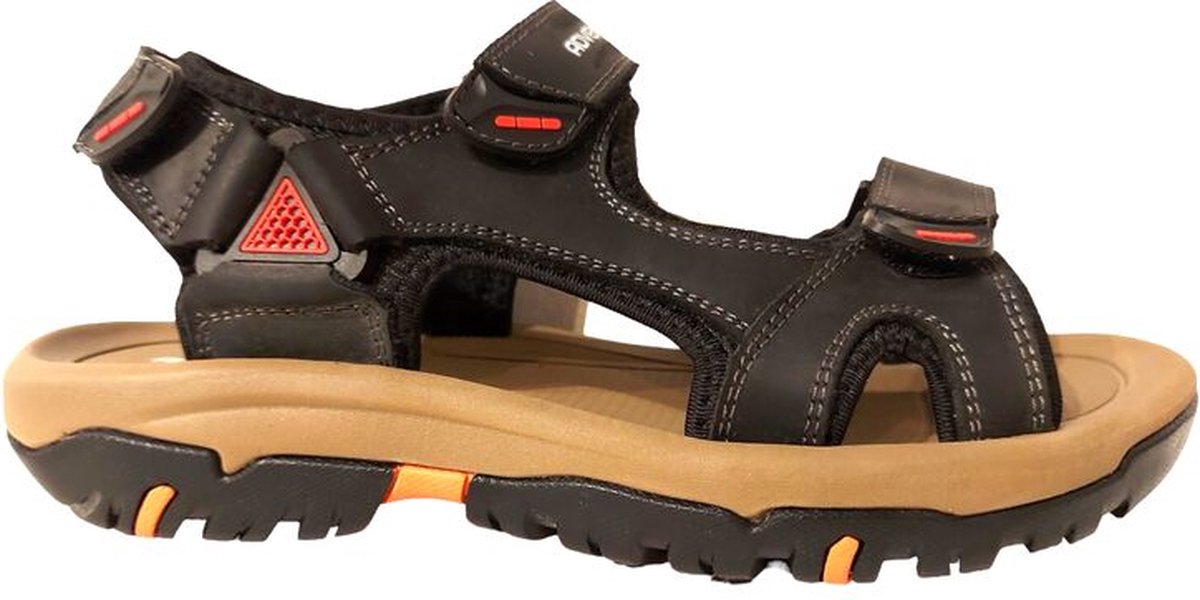 Adventure Sandaal Rock Zwart Leer High Soft Insole
