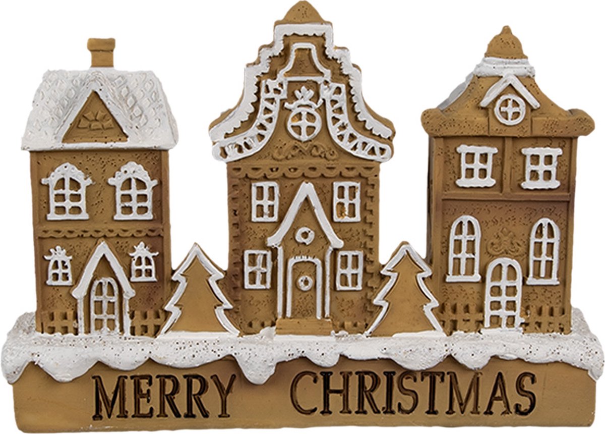 Gingerbread house 13x4x10 cm Bruin Polyresin