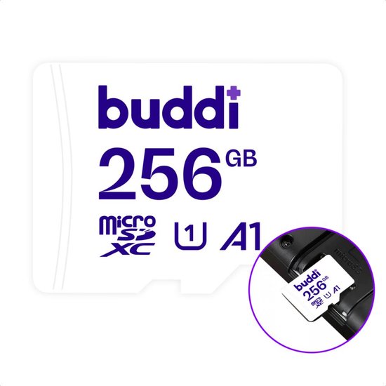 Foto: Buddi microsdxc geheugenkaart compatibel met nintendo switch 160mb s leessnelheid 120mb s schrijfsnelheid 256gb wit