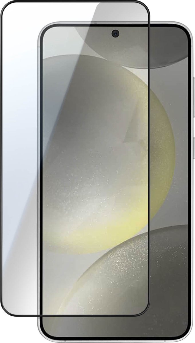 BLUEO, Screenprotector geschikt voor Samsung S24 en S25 - Tempered Glass & 5D & 0.26mm, Zwart