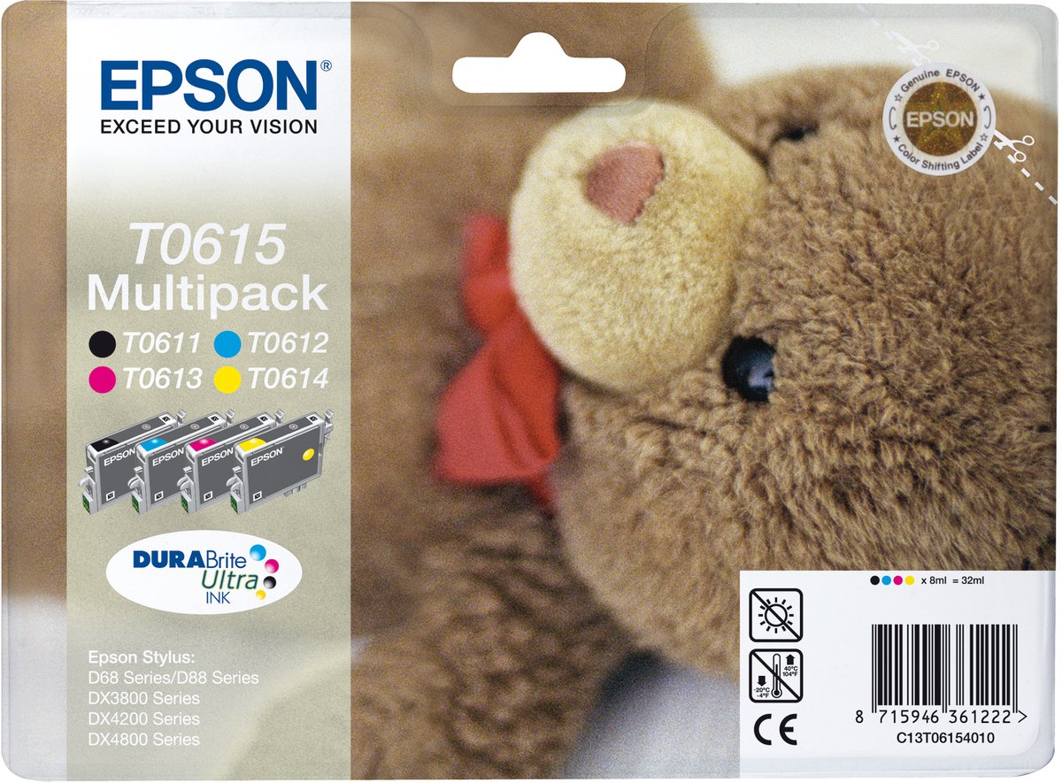 Epson T0615 - Inktcartridge / Geel / Magenta / Cyaan / Zwart