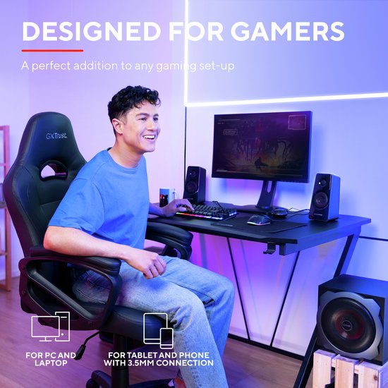 Trust GXT 38 2.1 Noir Avec fil 60 W