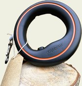 Moestar UFO rollijn handenvrij - flexi - lichtgewicht - zeer sterk - 3M - zwart/oranje