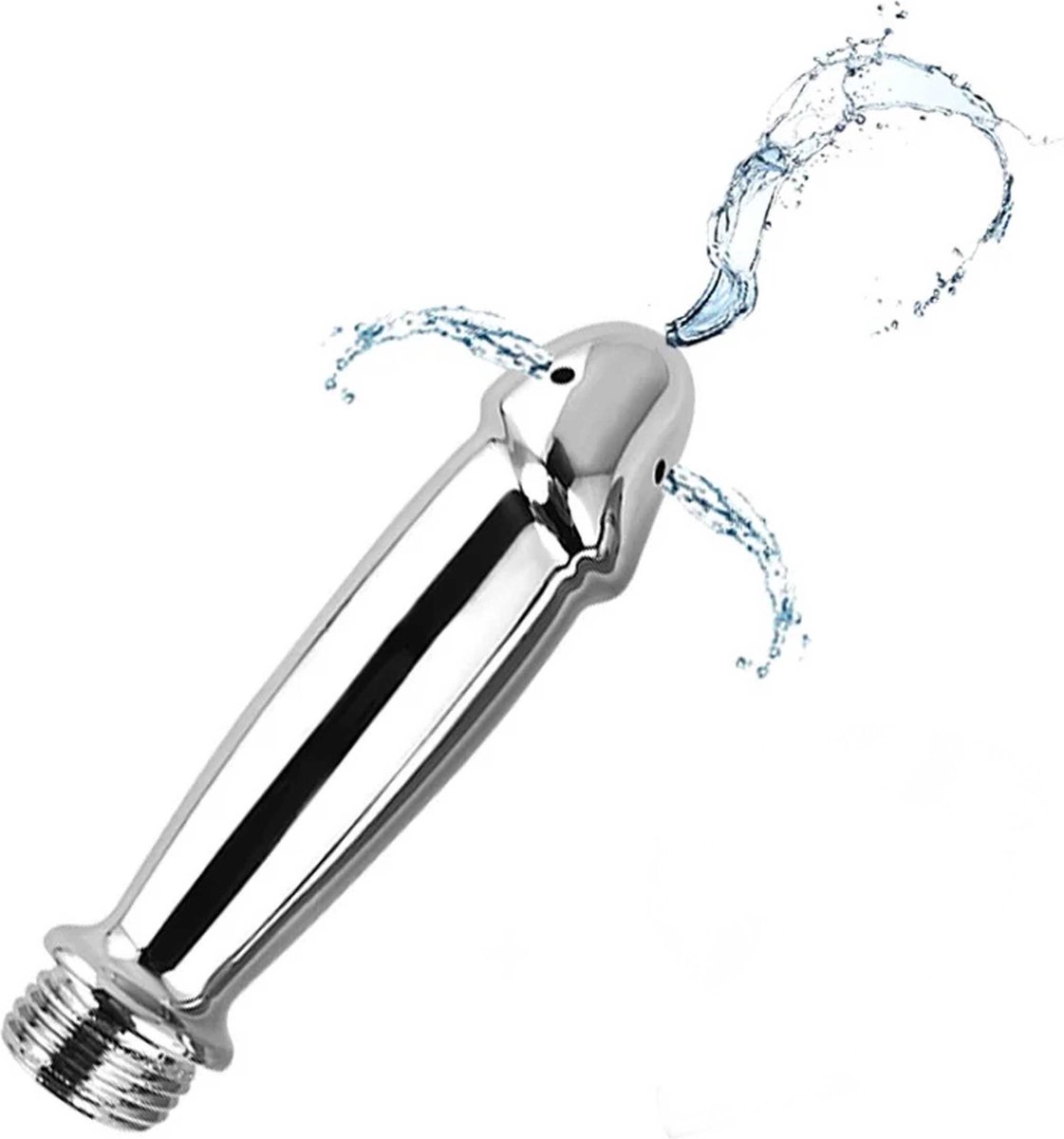 Goedkoopste Anale Douche Dildo RVS | Penis | Anaal Cleaner | Holle Buttplug | Penis look | Universeel anaal shower | 6 openingen
