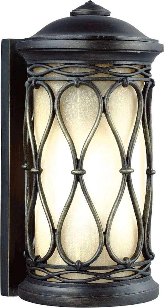 Bohemian Wandlamp - Steady Lighting - Metaal - Bohemian - E27 - L: 18.6cm - Voor Buiten - Woonkamer - Eetkamer - Brons